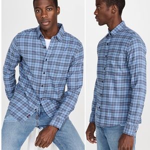 Faherty Movement Featherweight Twill Flannel Shirt - Size Large